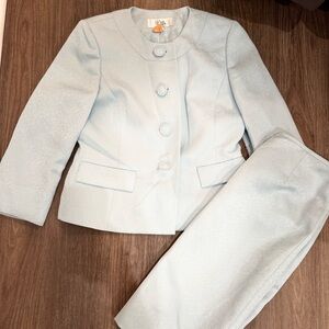 Le Suit Light Blue Skirt Set